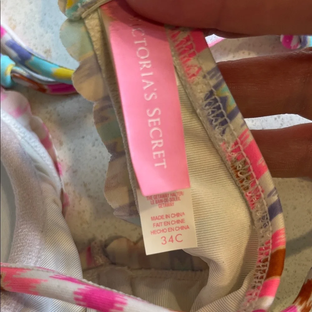Victoria's Secret Colorful Patterned Bikini Top